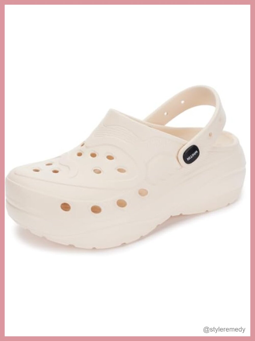 WHITIN Women's Clogs Slip-On Thick Cushioned Sole Waterproof Garden Shoes